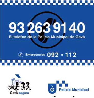 Informació de la Policia Local de Gav publicada al diari municipal EL BRUGUERS (17 de Juliol de 2009)
